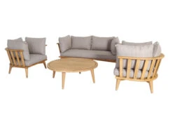 OUTFLEXX Loungeset, Hellgrau, Akazie, Teak-Look, Inkl. Polster, 4 Personen -Ausgewählte Gartenmöbelgeschäfte 22379 6.jpg