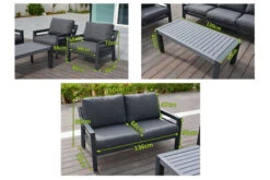OUTFLEXX Loungemöbel, Anthrazit, Alu/Olefin, 4 Personen, Loungetisch 120x60 Cm -Ausgewählte Gartenmöbelgeschäfte 22430 4.jpg