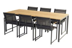 HARTMAN Fontaine Esstisch, Anthrazit/beige, Aluminium/Teak, 220x100cm, U-Gestell, FSC Teak -Ausgewählte Gartenmöbelgeschäfte 22438 4.jpg