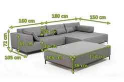 OUTFLEXX Flow Loungemöbel, Anthrazit/senda Grafito 1029, Alu/Agora, Für Bis Zu 5 Personen, Inkl. Rücken- Und Dekokissen -Ausgewählte Gartenmöbelgeschäfte 22541 mass.jpg