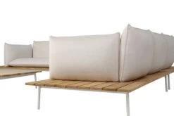 OUTFLEXX Vail Loungemöbel, Weiß/natur/actionlinen, Alu/FSC-Teakholz/Sunbrella, Für Bis Zu 7 Personen, Seitenablagen Aus Teak -Ausgewählte Gartenmöbelgeschäfte 22547 3.jpg