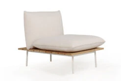 OUTFLEXX Vail Loungemöbel, Weiß/natur/actionlinen, Alu/FSC-Teakholz/Sunbrella, Für Bis Zu 7 Personen, Seitenablagen Aus Teak -Ausgewählte Gartenmöbelgeschäfte 22547 8.jpg