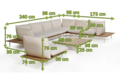 OUTFLEXX Vail Loungemöbel, Weiß/natur/actionlinen, Alu/FSC-Teakholz/Sunbrella, Für Bis Zu 7 Personen, Seitenablagen Aus Teak -Ausgewählte Gartenmöbelgeschäfte 22547 mass.jpg