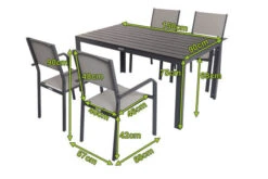 VILLANA Esstischgarnitur, Anthrazit/grau, Alu/Holzimitat/Textil, Tisch 150x90cm, 4 Stapelsessel -Ausgewählte Gartenmöbelgeschäfte 22579 05.jpg