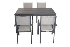 VILLANA Esstischgarnitur, Anthrazit/grau, Alu/Holzimitat/Textil, Tisch 150x90cm, 4 Stapelsessel -Ausgewählte Gartenmöbelgeschäfte 22579 07.jpg