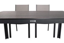 VILLANA Esstischgarnitur, Anthrazit/grau, Alu/Holzimitat/Textil, Tisch 150x90cm, 4 Stapelsessel -Ausgewählte Gartenmöbelgeschäfte 22579 09.jpg