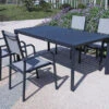VILLANA Esstischgruppe, Anthrazit/grau, Alu/Textilene, Tisch 130/180x90cm, 4 Stapelsessel -Ausgewählte Gartenmöbelgeschäfte 22585 01.jpg