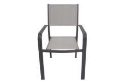 VILLANA Esstischgruppe, Anthrazit/grau, Alu/Textilene, Tisch 130/180x90cm, 4 Stapelsessel -Ausgewählte Gartenmöbelgeschäfte 22585 19.jpg