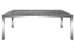 OUTFLEXX Esstischgarnitur, Silber/schwarz, Edelstahl/Granit/Textil, 200x100 Cm, 6 Stühle, Padded, Teakarmlehnen -Ausgewählte Gartenmöbelgeschäfte 22767 15.JPG