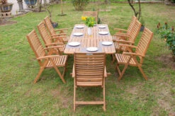 OUTFLEXX Sitzgruppe, Natur, Akazie, Ausziehtisch 150/200 X 90 Cm, 8 Multipositionssessel -Ausgewählte Gartenmöbelgeschäfte 22807 4.jpg