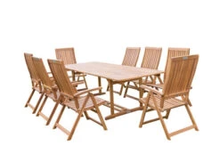 OUTFLEXX Sitzgruppe, Natur, Akazie, Ausziehtisch 150/200 X 90 Cm, 8 Multipositionssessel -Ausgewählte Gartenmöbelgeschäfte 22807 8.jpg