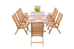 OUTFLEXX Sitzgruppe, Natur, Akazie, Ausziehtisch 150/200 X 90 Cm, 8 Multipositionssessel -Ausgewählte Gartenmöbelgeschäfte 22807 9.jpg