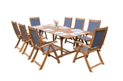 OUTFLEXX Sitzgruppe, Natur/grau, Akazie/Textilene, Ausziehtisch 180/240 X 100 Cm, 8 Multipo 5-fach -Ausgewählte Gartenmöbelgeschäfte 22826 10.jpg