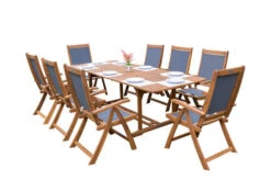 OUTFLEXX Sitzgruppe, Natur/grau, Akazie/Textilene, Ausziehtisch 180/240 X 100 Cm, 8 Multipo 5-fach -Ausgewählte Gartenmöbelgeschäfte 22826 9.jpg