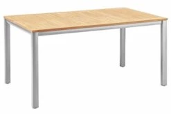 KETTLER Granada/Basic Plus Padded Sitzgruppe, Silber/hellgrau, Alu/Teak, Teaktisch 160x95 Cm,6 Stapelsessel, Gepolsterte Sitz - Und Rückenfläche -Ausgewählte Gartenmöbelgeschäfte 22964 2.jpg