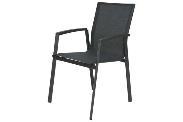 STERN New Top Esstischgarnitur, Anthrazit, Alu / Glas / Textil, Tisch 180/240x100cm, 8 Stapelsessel 12 STERN New Top Esstischgarnitur, Anthrazit, Alu / Glas / Textil, Tisch 180/240x100cm, 8 Stapelsessel – Bild 10