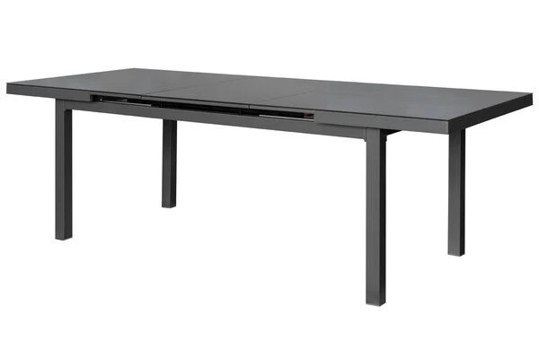 STERN New Top Esstischgarnitur, Anthrazit, Alu / Glas / Textil, Tisch 180/240x100cm, 4 Stapel-, 2 Klappsessel 7 STERN New Top Esstischgarnitur, Anthrazit, Alu / Glas / Textil, Tisch 180/240x100cm, 4 Stapel-, 2 Klappsessel – Bild 6