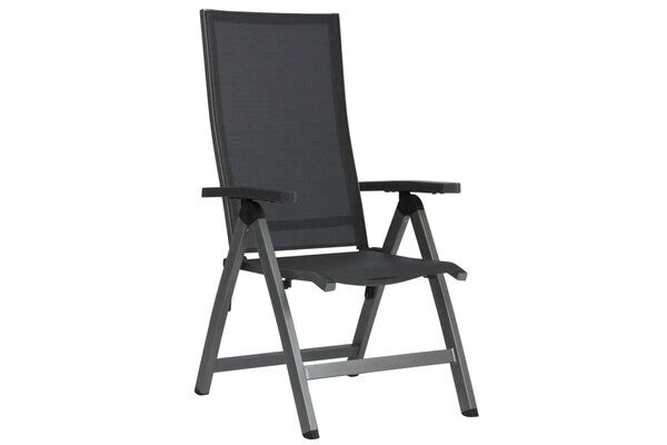 STERN New Top Esstischgarnitur, Graphit, Alu / Glas / Textil, Tisch 180/240x100cm, 6 Klappsessel 12 STERN New Top Esstischgarnitur, Graphit, Alu / Glas / Textil, Tisch 180/240x100cm, 6 Klappsessel – Bild 10