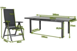 STERN New Top Esstischgarnitur, Graphit, Alu / Glas / Textil, Tisch 180/240x100cm, 6 Klappsessel 16 STERN New Top Esstischgarnitur, Graphit, Alu / Glas / Textil, Tisch 180/240x100cm, 6 Klappsessel -Ausgewählte Gartenmöbelgeschäfte 22999 5.jpg