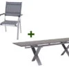 KETTLER Friends Esstischgarnitur, Silber / Anthrazit, Alu / HPL / Textil, Tisch 180/280x100cm, 6 Stapelsessel -Ausgewählte Gartenmöbelgeschäfte 23061 1.jpg