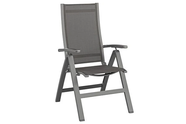 KETTLER Altura Esstischgarnitur, Anthrazit, Alu / Spraystone / Textil, Tisch 180/280x100cm, 6 Multipositionssessel 4 KETTLER Altura Esstischgarnitur, Anthrazit, Alu / Spraystone / Textil, Tisch 180/280x100cm, 6 Multipositionssessel – Bild 2