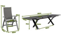 KETTLER Altura Esstischgarnitur, Anthrazit, Alu / Spraystone / Textil, Tisch 180/280x100cm, 6 Multipositionssessel 16 KETTLER Altura Esstischgarnitur, Anthrazit, Alu / Spraystone / Textil, Tisch 180/280x100cm, 6 Multipositionssessel -Ausgewählte Gartenmöbelgeschäfte 23082 5.jpg