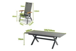 HARTMAN Xanadu / Primo Sitzgruppe, Xerix, Alu/Textilene/Glaskeramik, 4 Multipo, 160/220x100cm, Ausziehfunktion -Ausgewählte Gartenmöbelgeschäfte 23169 mass.jpg