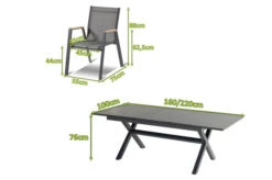 HARTMAN Xanadu / Aruba Sitzgruppe, Xerix/natur, Alu/Teak/Glaskeramik, 4 Dining Sessel, 160/220x100cm, FSC-Teak Armlehnen -Ausgewählte Gartenmöbelgeschäfte 23264 4.jpg