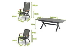 HARTMAN Xanadu / Da Vinci Sitzgruppe, Xerix/natur, Alu/Teak/Glaskeramik, 4 Dining Sessel, 2 Multipo, 160/220x100cm, FSC-Teak Armlehnen -Ausgewählte Gartenmöbelgeschäfte 23292 mass.jpg