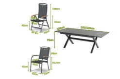 HARTMAN Xanadu / Raffaelo Sitzgruppe, Xerix/natur, Alu/Teak/Glaskeramik, 6 Dining Sessel, 2 Multipo, 160/220x100cm, FSC-Teak Armlehnen -Ausgewählte Gartenmöbelgeschäfte 23301 mass.jpg