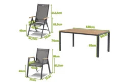 HARTMAN Aruba Sitzgruppe, Xerix/natur, Alu/Teak, 4 Dining Sessel, 2 Multipo, 160x90cm, FSC-Teak Armlehnen -Ausgewählte Gartenmöbelgeschäfte 23309 mass.jpg