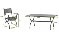 MBM Romeo Esstischgarnitur, Marone, Schmiedeeisen Verzinkt, Tisch 125 X 75 Cm, 4x Sessel -Ausgewählte Gartenmöbelgeschäfte 23360 5.jpg