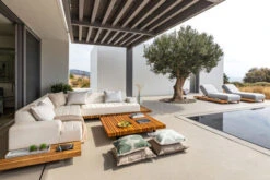 OUTFLEXX Icon Ecklounge, Natte/natur, Alu/Teak/Sunbrella, 4-5 Personen, Inkl. Loungetisch, Seitenablage Aus Teak -Ausgewählte Gartenmöbelgeschäfte 23403 3.jpg