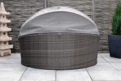 OUTFLEXX Sonneninsel, Grau, Polyrattan/Olefin, 187x146x75/131, Verstellbares Dach -Ausgewählte Gartenmöbelgeschäfte 23404 4.jpg