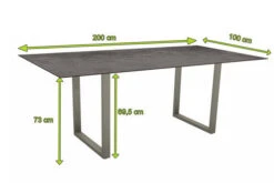 STERN Esstisch, Graphit, Aluminium, 200x100 Cm, Mit Tischplatte Silverstar 2.0 Dekor Zement -Ausgewählte Gartenmöbelgeschäfte 23409 3.jpg