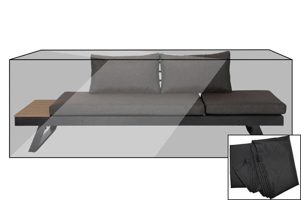 OUTFLEXX Premium Abdeckhaube Für Bänke, Schwarz, Z.B. 23416, 230 X 80 X 40 Cm, Wasserbeständig, Integriertes Zugband 3 OUTFLEXX Premium Abdeckhaube Für Bänke, Schwarz, Z.B. 23416, 230 X 80 X 40 Cm, Wasserbeständig, Integriertes Zugband