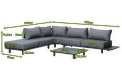 OUTFLEXX Premium Abdeckhaube Für Ecklounge, Schwarz, Z.B. 21806, Polyester, 355 X 325 X 70 Cm, Wasserbeständig -Ausgewählte Gartenmöbelgeschäfte 23428 5.jpg