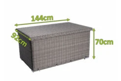 OUTFLEXX Premium Abdeckhaube Für Kissenbox, Schwarz, Z.B. 22290, 147 X 95 X 68 Cm, Wasserbeständig, Integriertes Zugband -Ausgewählte Gartenmöbelgeschäfte 23433 5.jpg