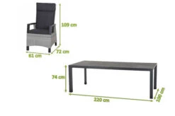SIENA GARDEN Carlos/Corido Dining Set, Anthrazit, Alu/Geflecht/Keramik, 220 X 100 Cm, Inkl. 4 Diningsessel -Ausgewählte Gartenmöbelgeschäfte 23768 05.jpg