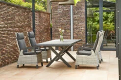 SIENA GARDEN Messina/Corido Dining Set, Anthrazit, Alu/Geflecht/Keramik, 200-260 X 100 Cm, Inkl. 4 Diningsessel -Ausgewählte Gartenmöbelgeschäfte 23806 18.jpg