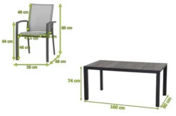SIENA GARDEN Silva/Velia Dining Set, Anthrazit/grau, Alu/Ranotex®-Gewebe/Keramik, 160 X 90cm, Inkl. 6 Diningsessel 17 SIENA GARDEN Silva/Velia Dining Set, Anthrazit/grau, Alu/Ranotex®-Gewebe/Keramik, 160 X 90cm, Inkl. 6 Diningsessel -Ausgewählte Gartenmöbelgeschäfte 23821 5.jpg