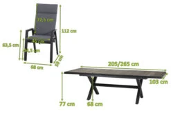 SIENA GARDEN Sincro/Valencia Dining Set, Anthrazit/grau, Alu/Textilgewebe/Keramik, 200-260x103cm, Inkl. 6 Diningsessel, Stufenlos Verstellbar -Ausgewählte Gartenmöbelgeschäfte 23852 5.jpg