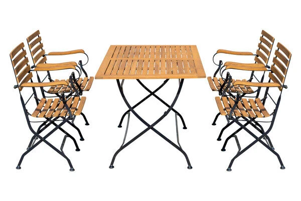 OUTFLEXX Sitzgruppe, Natur/schwarz, Stahl/FSC-Akazienholz, 120x80 Cm, 4 Klappstühle, Pulverbeschichtet, Verzinkt, Mit Armlehnen 8 OUTFLEXX Sitzgruppe, Natur/schwarz, Stahl/FSC-Akazienholz, 120x80 Cm, 4 Klappstühle, Pulverbeschichtet, Verzinkt, Mit Armlehnen – Bild 6