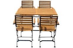 OUTFLEXX Sitzgruppe, Natur/schwarz, Stahl/FSC-Akazienholz, 120x80 Cm, 4 Klappstühle, Pulverbeschichtet, Verzinkt, Mit Armlehnen 25 OUTFLEXX Sitzgruppe, Natur/schwarz, Stahl/FSC-Akazienholz, 120x80 Cm, 4 Klappstühle, Pulverbeschichtet, Verzinkt, Mit Armlehnen -Ausgewählte Gartenmöbelgeschäfte 23883 13.jpg