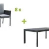 OUTFLEXX Esstischgarnitur, Anthrazit, Aluminium, Tisch 180/270x100 Cm, 8 Sessel -Ausgewählte Gartenmöbelgeschäfte 23900 3.jpg