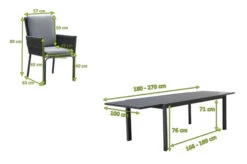 OUTFLEXX Esstischgarnitur, Anthrazit, Aluminium, Tisch 180/270x100 Cm, 8 Sessel 11 OUTFLEXX Esstischgarnitur, Anthrazit, Aluminium, Tisch 180/270x100 Cm, 8 Sessel -Ausgewählte Gartenmöbelgeschäfte 23900 5.jpg