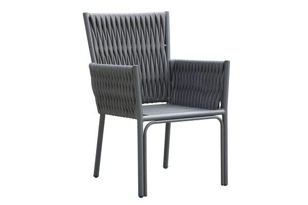 OUTFLEXX Esstischgarnitur, Anthrazit, Aluminium, Tisch 180/270x100 Cm, 8 Sessel 5 OUTFLEXX Esstischgarnitur, Anthrazit, Aluminium, Tisch 180/270x100 Cm, 8 Sessel – Bild 3