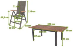 VILLANA Esstischgarnitur, Anthrazit/grau, Alu/ FSC-Akazienholz, Ausziehtisch 150/200 Cm, 4 Multipositionssessel 26 VILLANA Esstischgarnitur, Anthrazit/grau, Alu/ FSC-Akazienholz, Ausziehtisch 150/200 Cm, 4 Multipositionssessel -Ausgewählte Gartenmöbelgeschäfte 23912 05.jpg