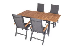VILLANA Esstischgarnitur, Anthrazit/grau, Alu/ FSC-Akazienholz, Ausziehtisch 150/200 Cm, 4 Multipositionssessel 30 VILLANA Esstischgarnitur, Anthrazit/grau, Alu/ FSC-Akazienholz, Ausziehtisch 150/200 Cm, 4 Multipositionssessel -Ausgewählte Gartenmöbelgeschäfte 23912 15.jpg