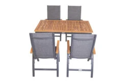 VILLANA Esstischgarnitur, Anthrazit/grau, Alu/ FSC-Akazienholz, Ausziehtisch 150/200 Cm, 4 Multipositionssessel 32 VILLANA Esstischgarnitur, Anthrazit/grau, Alu/ FSC-Akazienholz, Ausziehtisch 150/200 Cm, 4 Multipositionssessel -Ausgewählte Gartenmöbelgeschäfte 23912 16.jpg